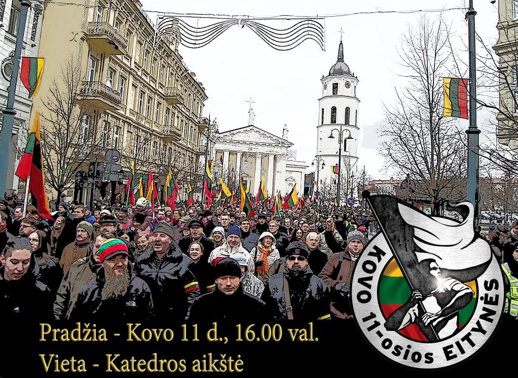 Kviečiame Jus dalyvauti tradicinėse patriotinėse eitynėse „Tėvynei“, skirtose pagerbti Lietuvos nepriklausomybės atstatymo XXV metines.