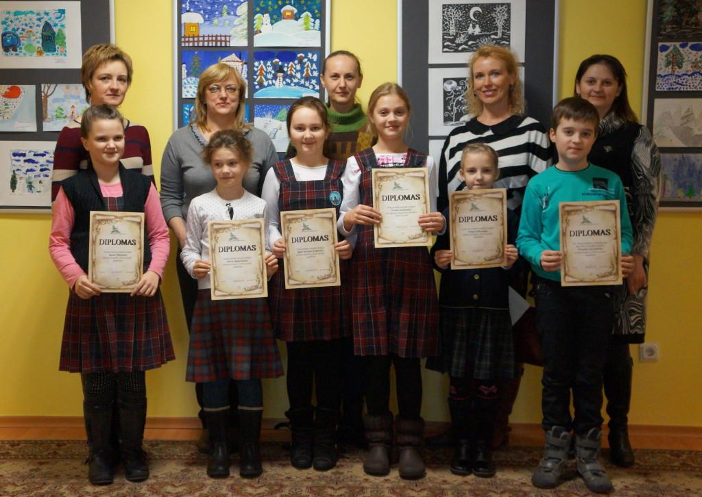 Apdovanoti vaikų piešinių konkurso „Žiemos pasaka“ nugalėtojai
