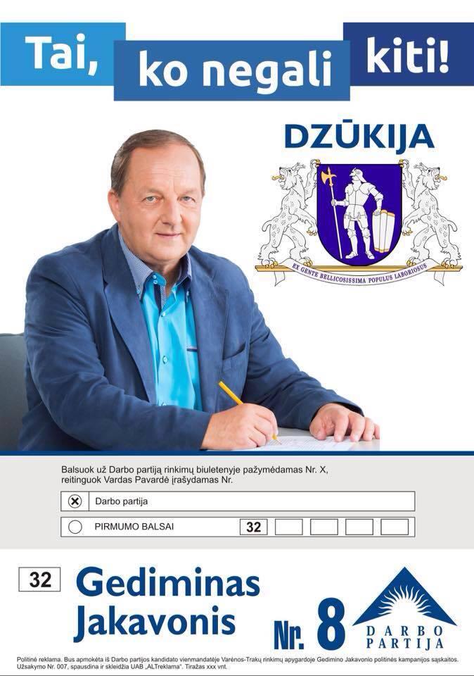 Kandidatas į LR Seimą Gediminas Jakavonis