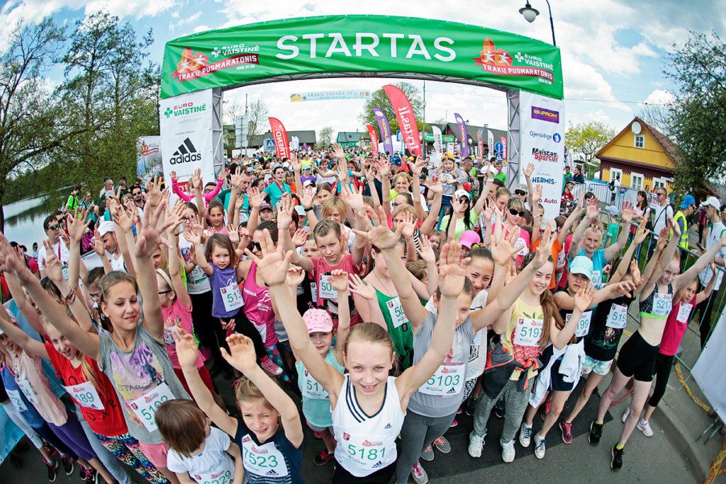 Trakų pusmaratonyje laukiama rekordinio skaičiaus bėgančių vaikų