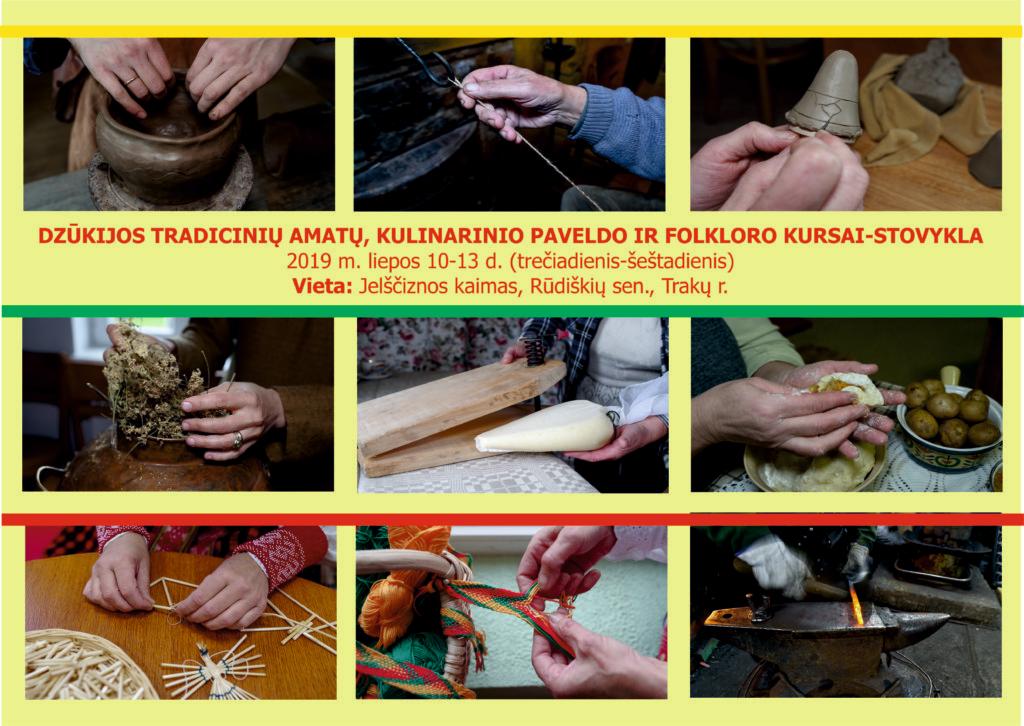 Trakų rajone vyks Dzūkijos tradicinių amatų, kulinarinio paveldo ir folkloro kursų-stovykla