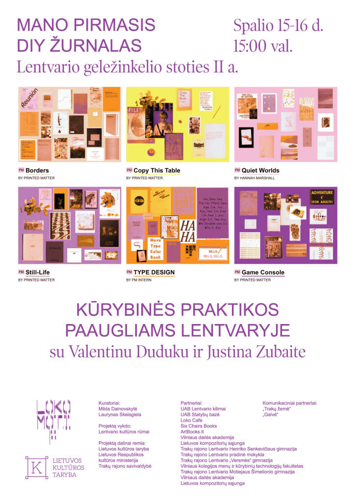 Kūrybinės praktikos Lentvaryje | Mano pirmasis DIY žurnalas su Valentinu Duduku ir Justina Zubaite