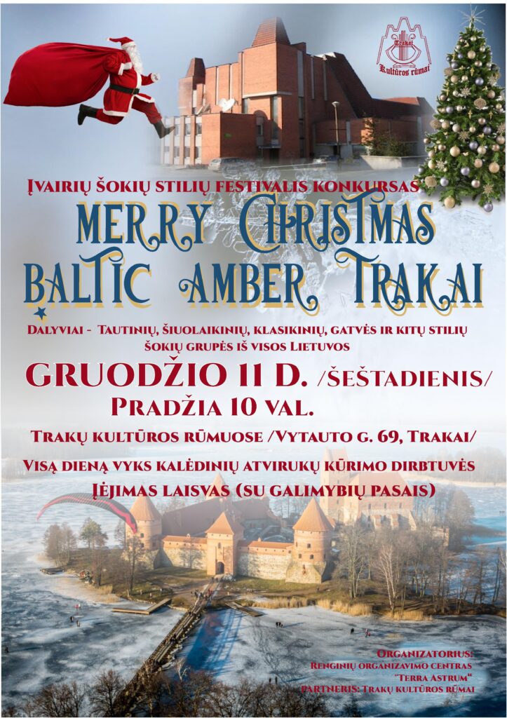 Trakų kultūros rūmuose vyks festivalis-konkursas „Merry Christmas, Baltic Amber Trakai“