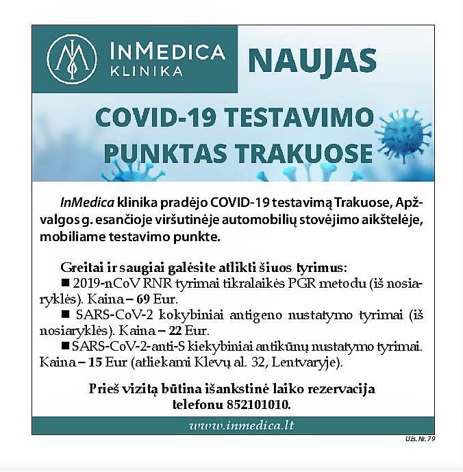 Naujas Covid-19 testavimo punktas Trakuose