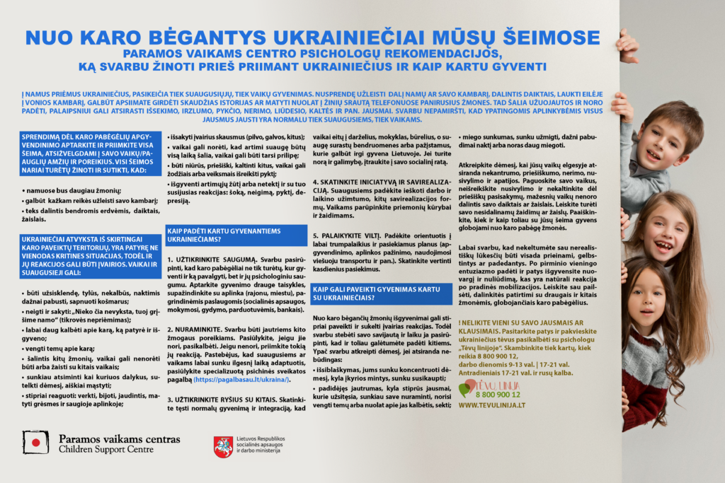 Psichologų rekomendacijos – ką svarbu žinoti prieš priimant ukrainiečius ir kaip kartu gyventi