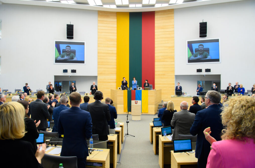 Ukrainos Prezidento Volodymyro Zelenskio kalba Seimo posėdyje (vaizdo įrašas)