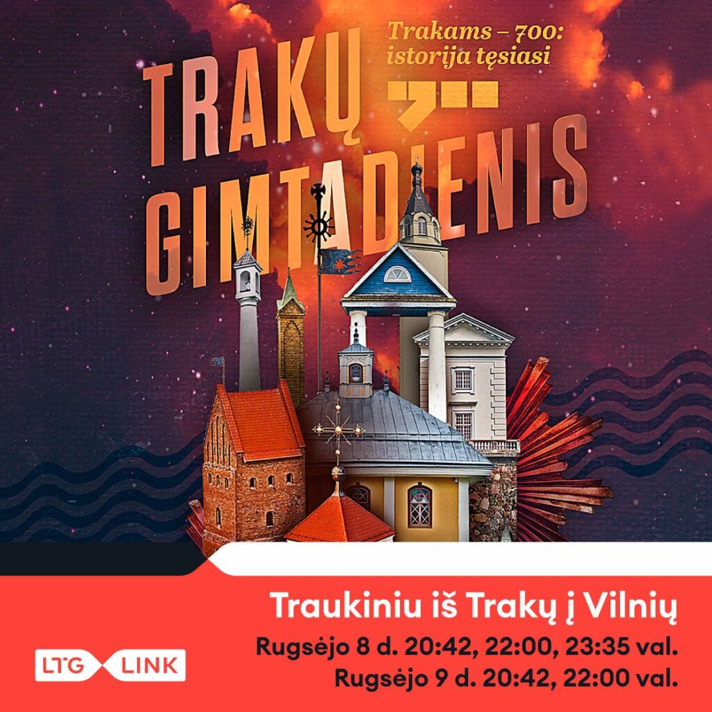 Trakų 700-ojo gimtadienio proga – specialūs traukinių reisai iš Trakų į Vilnių