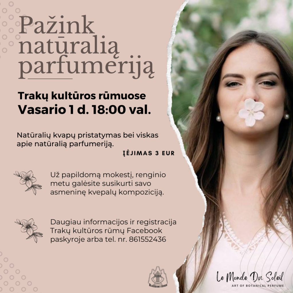 Kviečiame pažinti natūralią parfumeriją