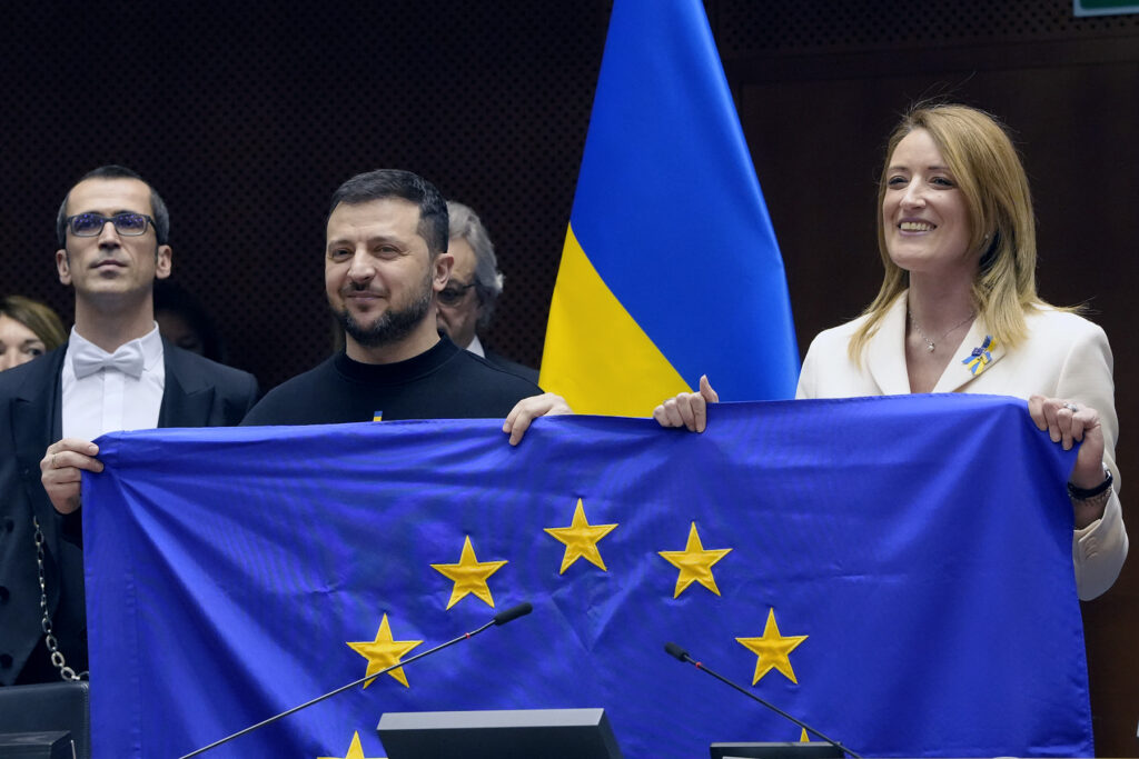 V. Zelenskis Europos Parlamente: Rusija yra grėsmė Europos gyvenimo būdui