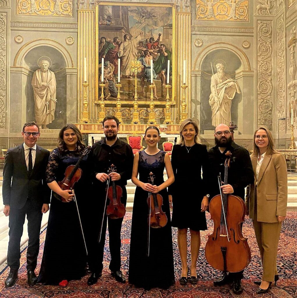 Trakietis smuikininkas Algirdas Šochas kartu su valstybiniu Vilniaus kvartetu koncertavo Romoje, Italijos prezidento rūmuose