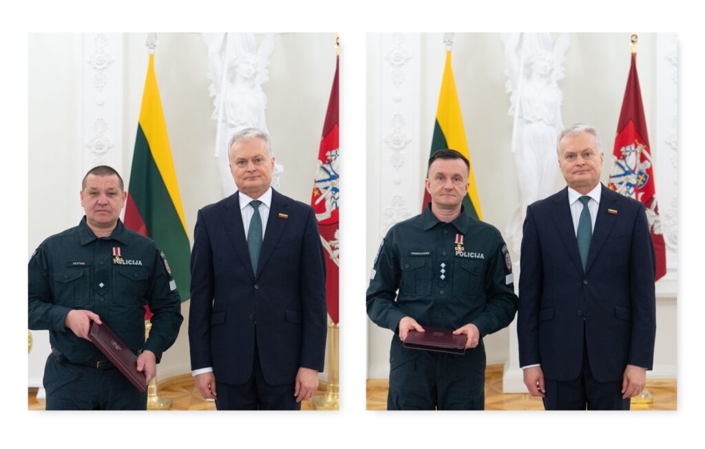 Žūvančiųjų gelbėjimo kryžiumi apdovanoti Trakų rajono policijos komisariato pareigūnai