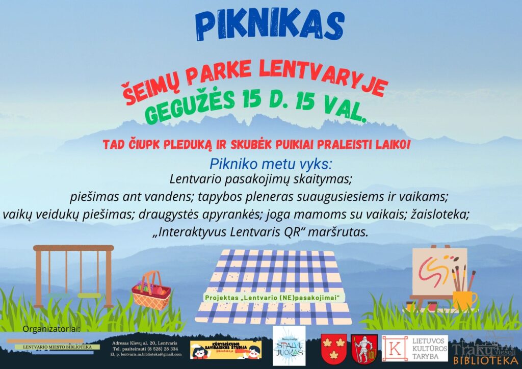 Piknikas Šeimų parke Lentvaryje